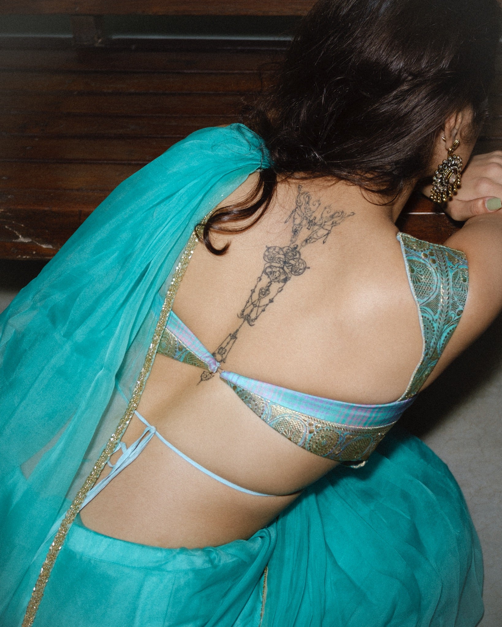 Pavithra Saree (Teal)