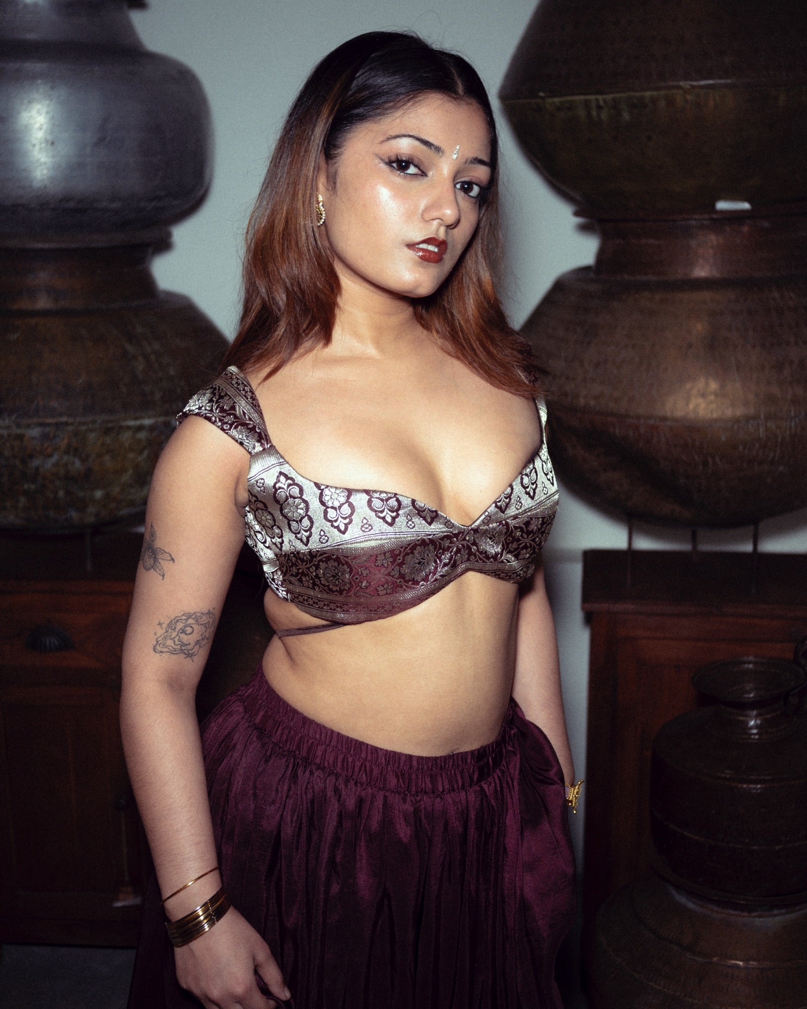 Pavithra Blouse (Brown)