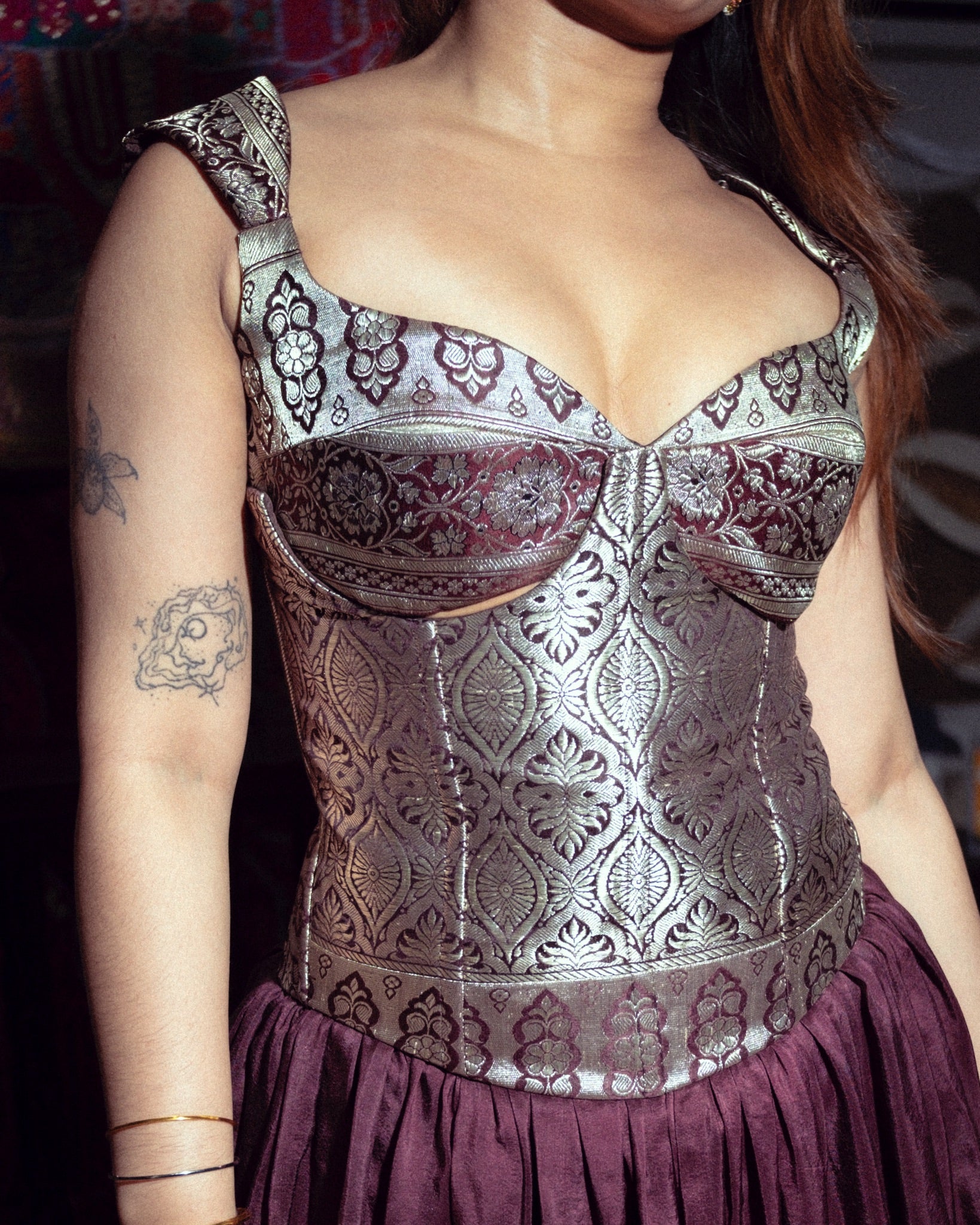 Pavithra Underbust Corset (Brown)