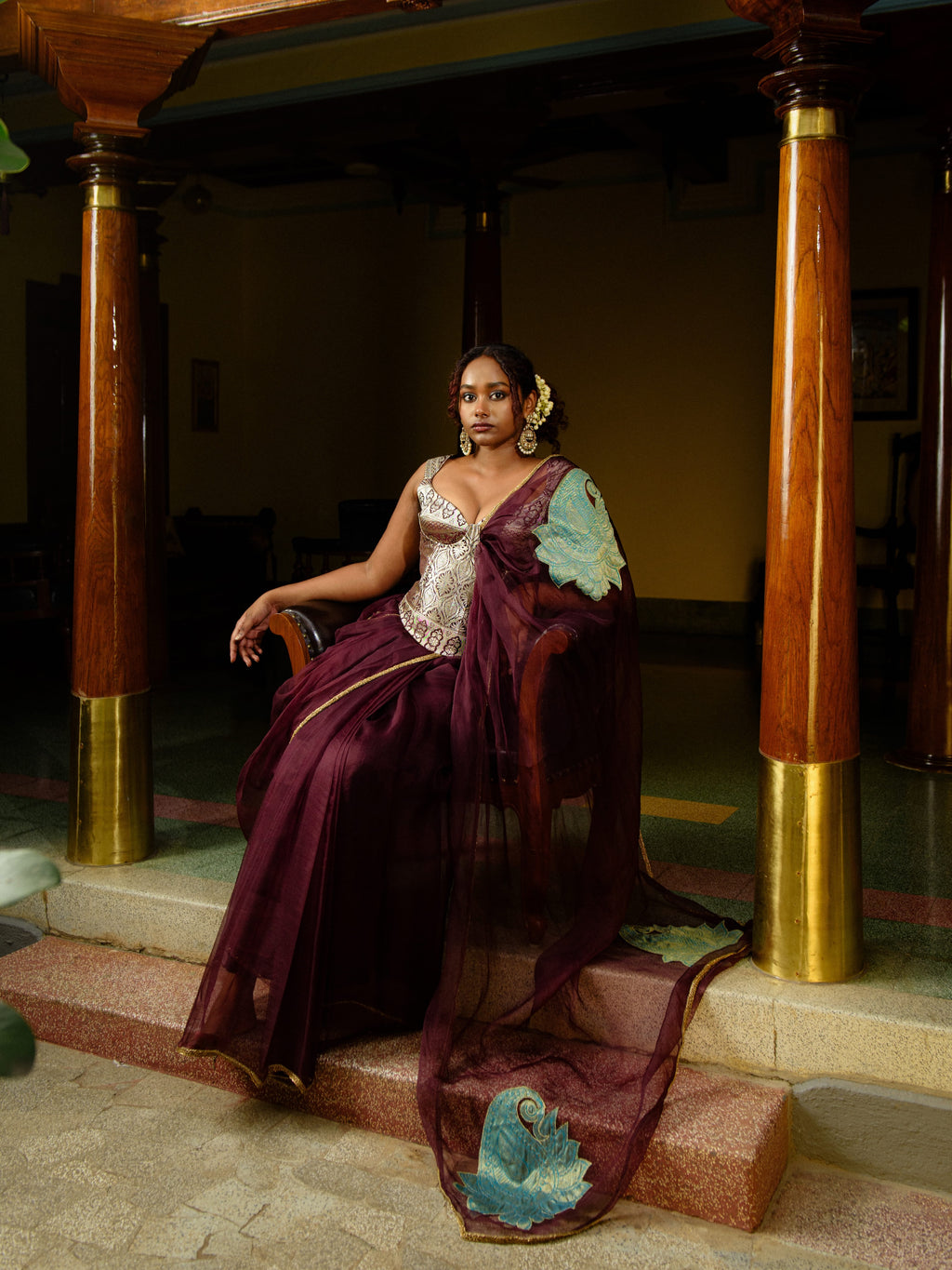 Pavithra Saree (Brown)