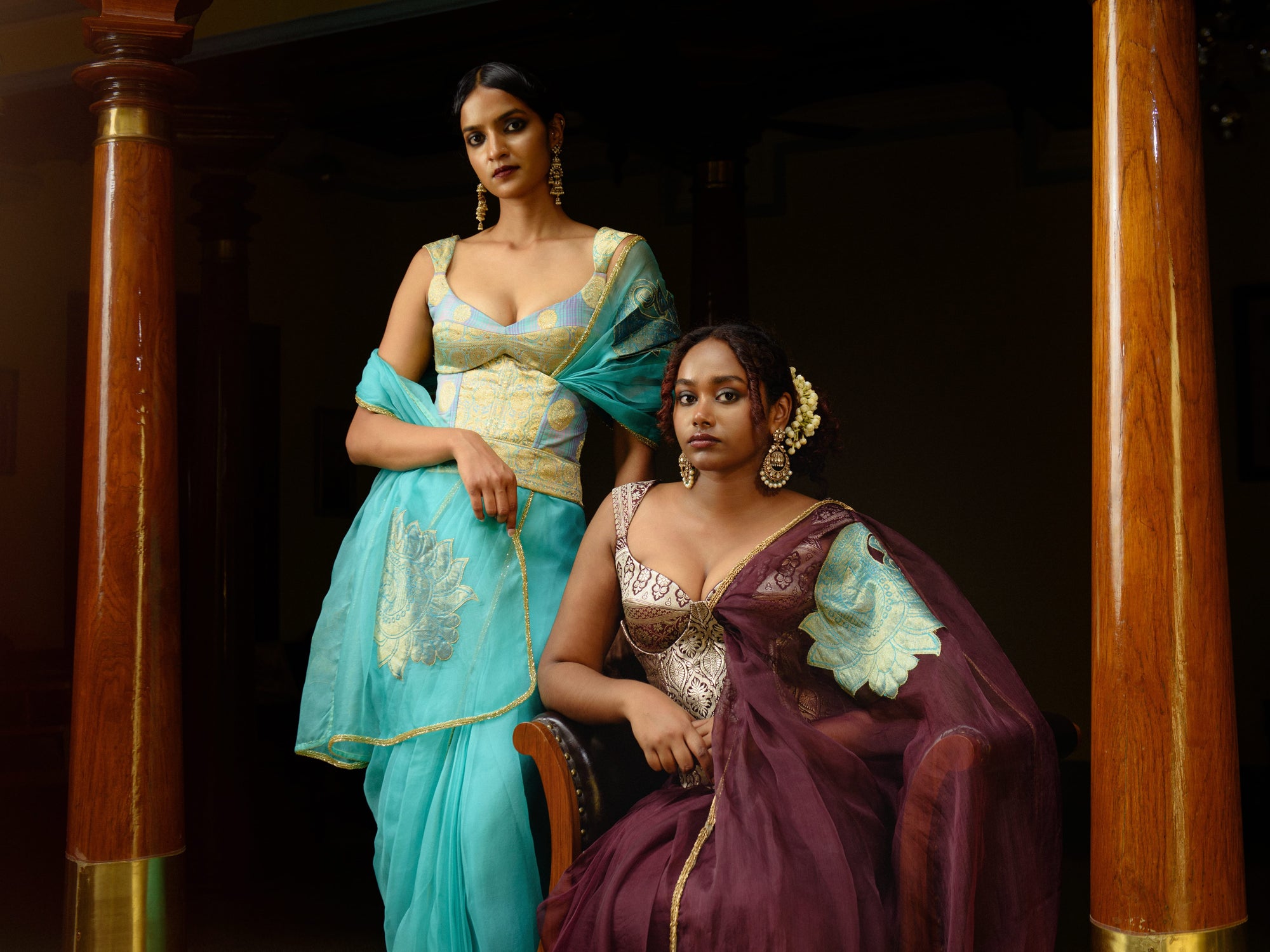 Pavithra Saree (Teal)