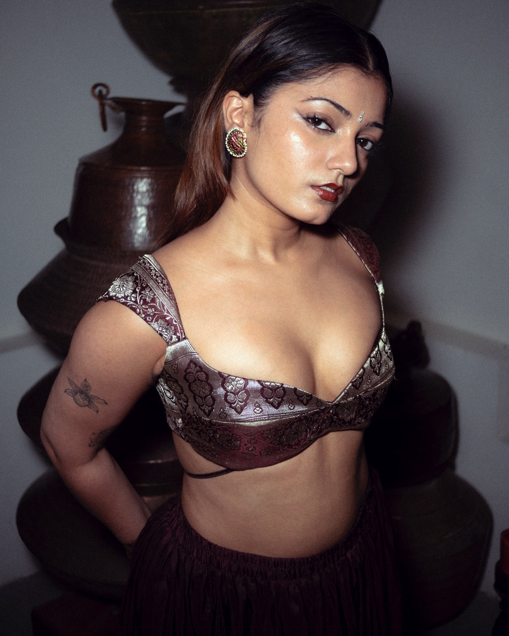 Pavithra Blouse (Brown)