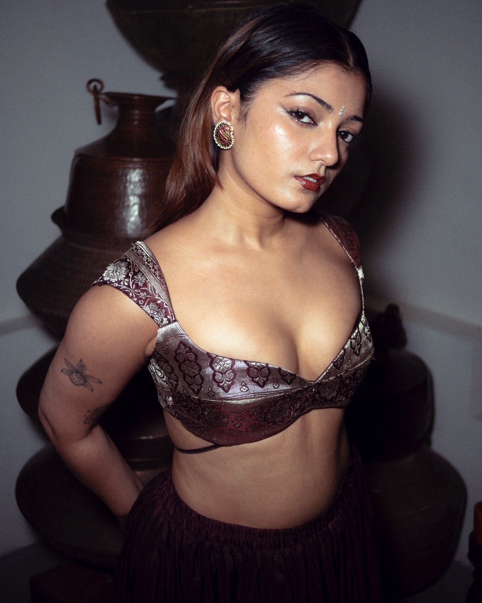 Pavithra Blouse (Brown)