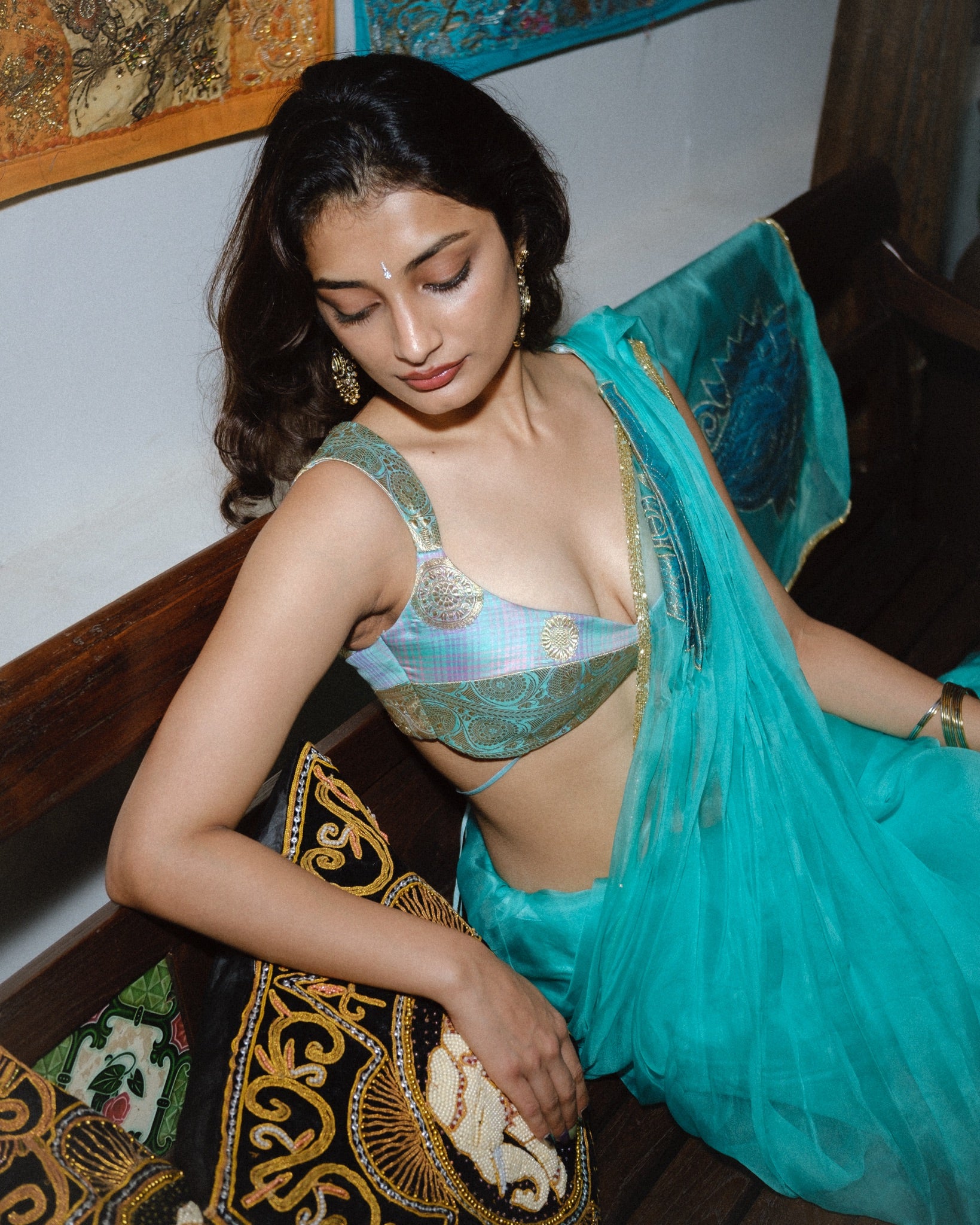 Pavithra Saree (Teal)