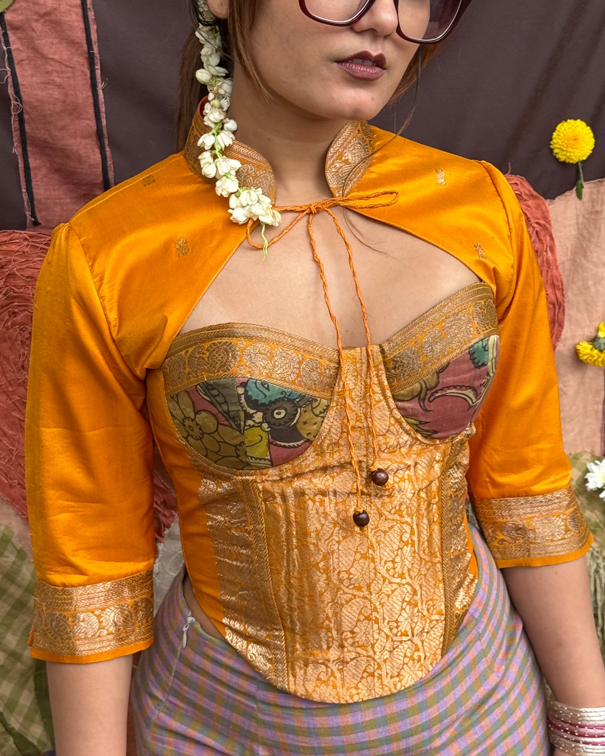 Rekha Corset+Bolero Set